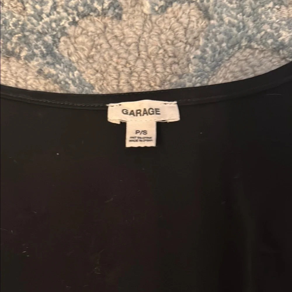Garage Black Fitted Long Sleeve Blouse - Picture 2 of 2